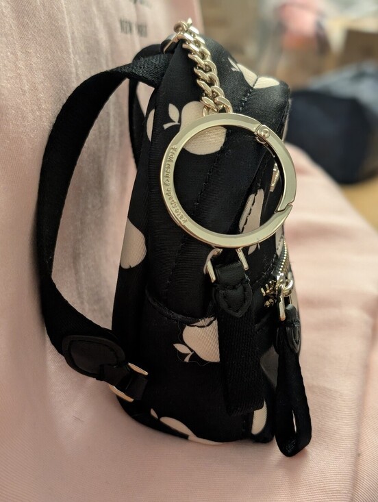 Kate Spade Set ♠️ Apple Print Chelsea Medium Black Backpack & micro Bag Charm main image 11